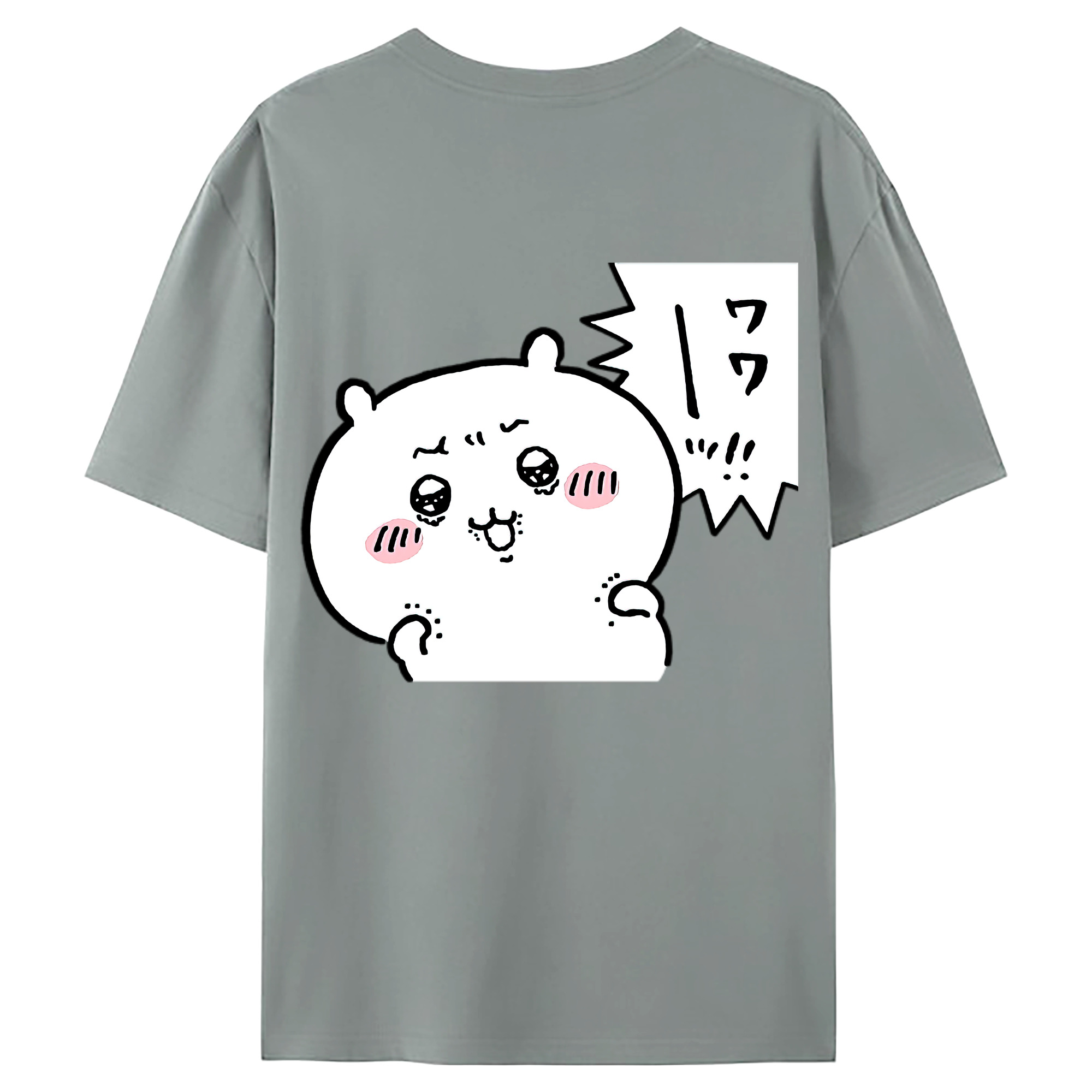 （画像用） ちいかわ ちいかわ Chii-kawa chiikawa 綿100％ メンズ半袖Tシャツ（バックプリント） 通気性